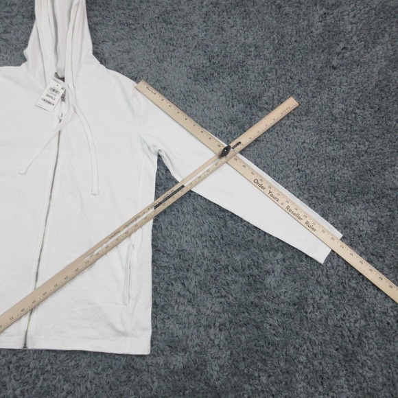 Style&Co. Hoodie Womens Small White Full Zip Jersey Knit Stretch Pockets NWT - Picture 5 of 13